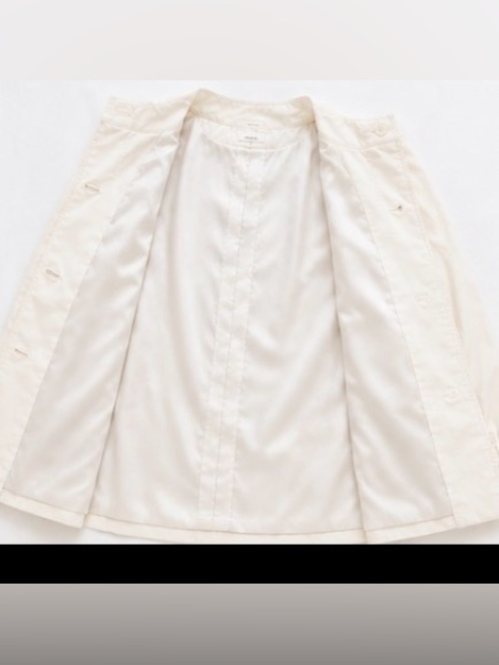 [Vince] Off-White Belted Raincoat Trench Coat Lined Minimal Chic XS - Picture 4 of 10